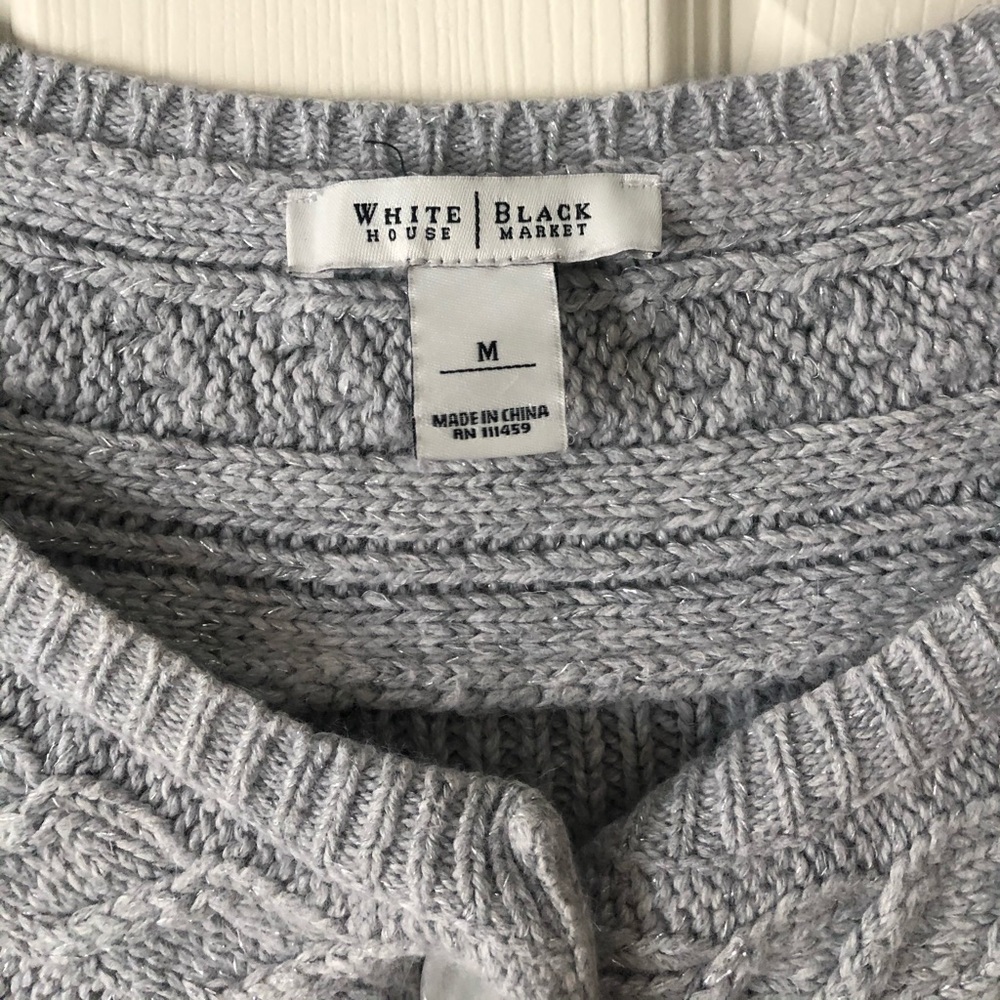 Gray One-Button Sweater - Picture 2 of 3